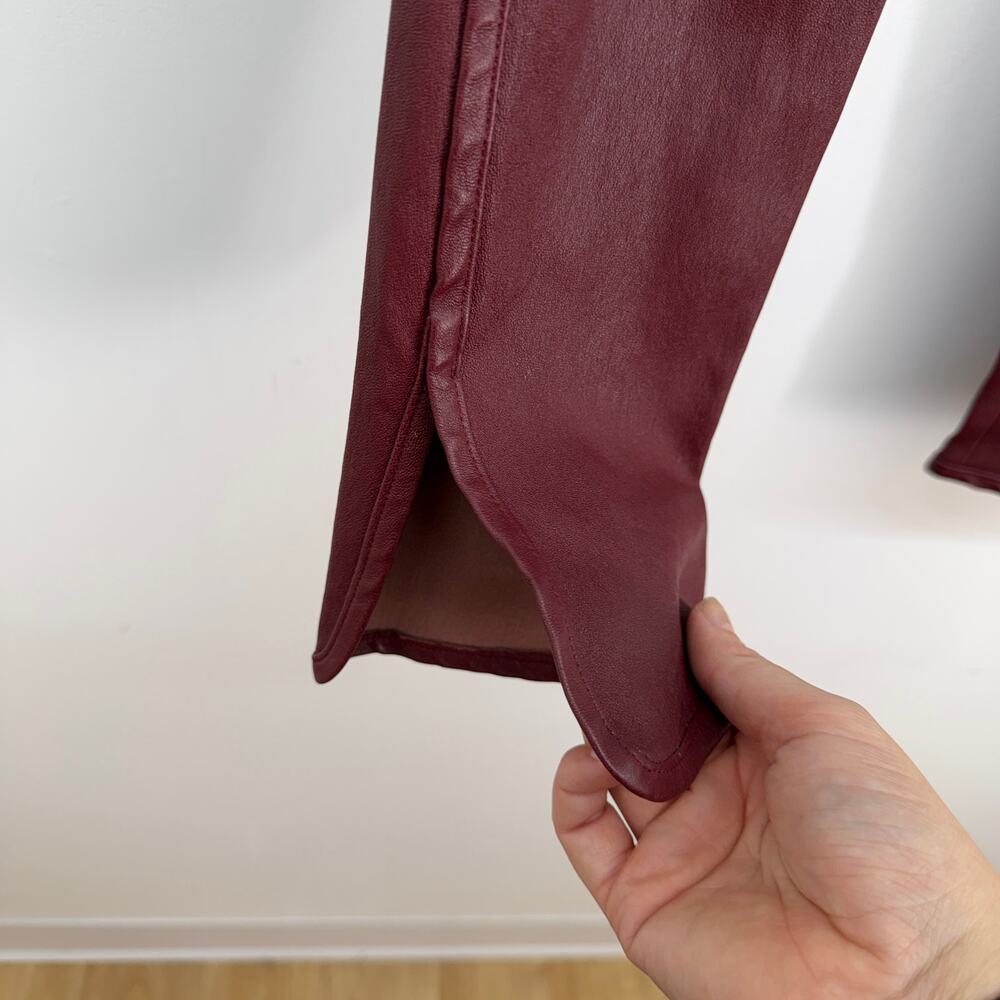 The Row Red Cropped Leather Pants XS - Picture 3 of 6